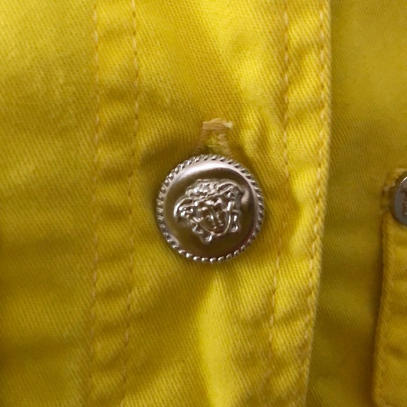 Versace Jeans Signature yellow button-down shirt - Picture 3 of 7